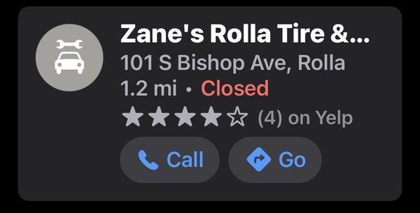 Info for Zane's Garage