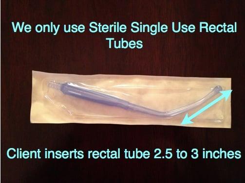 Sterile single use rectal tubes