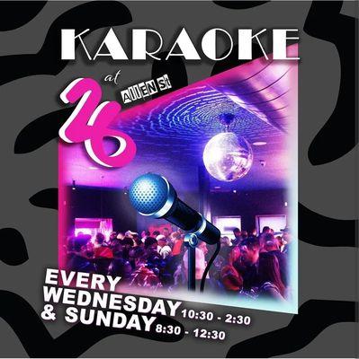 Karaoke schedule as of 5/14/23