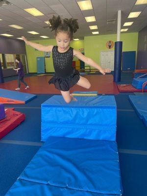 Leaping for joy at The Little Gym