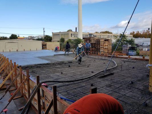 concrete pouring