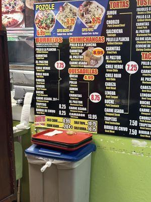 Price menu