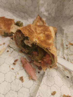 Falafel and veggie roti wrap. I learned that eating better could taste great!!