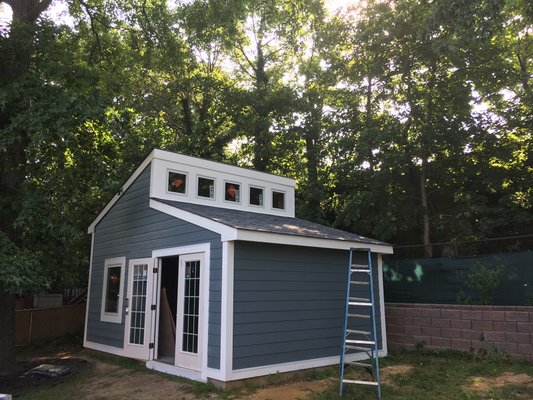 James Hardie siding /w Azek trim and DaVinci Slate roofing on this awesome man cave!