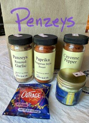 My haul from today. I love their paprika, roasted garlic, other mixes.