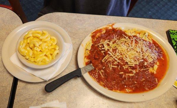 Chicken parmesan & Mac and cheese