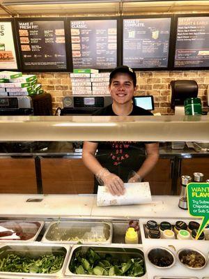 Super friendly Sandwich artist