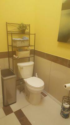 Clean unisex bathroom