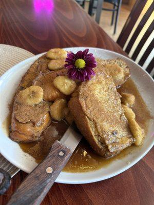 Bananas, foster French toast.