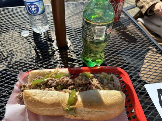 Philly cheesesteak sandwich