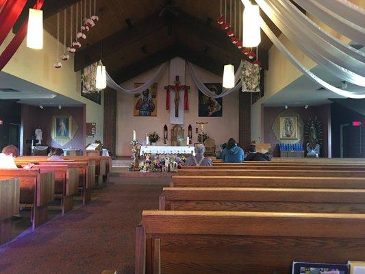 The altar and sanctuary