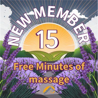 New clients receive a FREE 15-minute massage! Book today and relax with your gift.