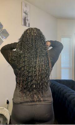 Boho knotless braids