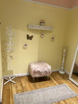 Adorable dressing rooms. All unique and styled differently.