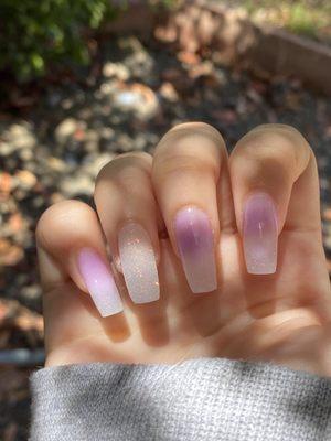 Powder nails ombré