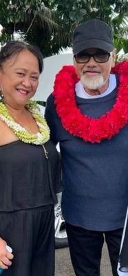 Beautiful leis from Aunty Carole... Braddah Walter & Thailiana Aipolani