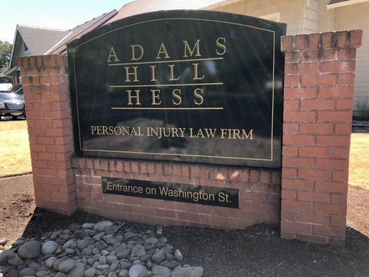 Adams, Hill & Hess - sign on Commercial Street.