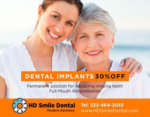 HD Smile Dental - Dental Implant Special in West Hollywood.