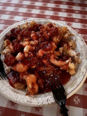 Berry funnel cake