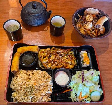 Shrimp and Chicken Bento Box & Kid 's Chicken Bowl