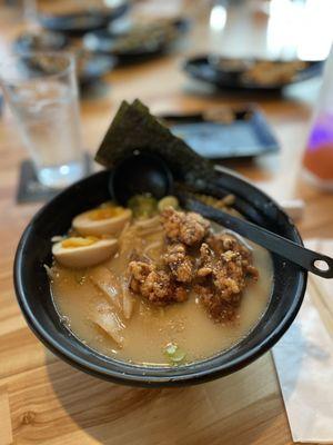 Tonkotsu ramen with Karaage chicken