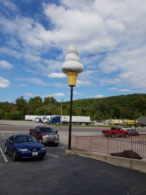 Ice cream landmark.