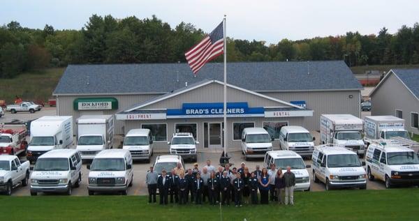 Brad's Cleaners crew in front of facilities