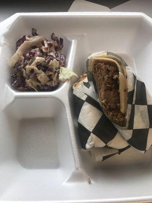 Brisket wrap with slaw