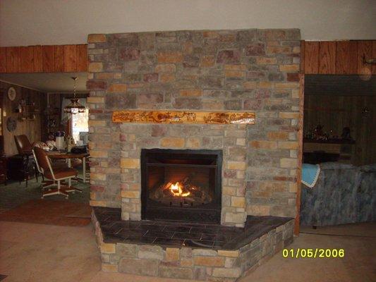 Cultured Stone Fireplace