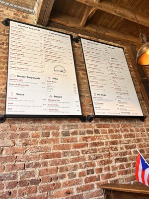 Menu board