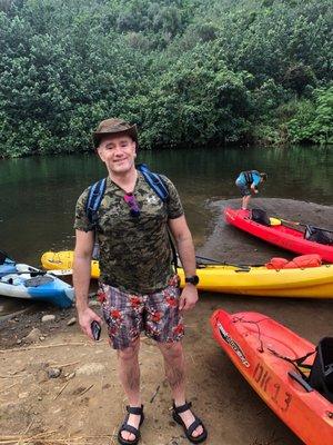 Kayak landing point, hike trail head