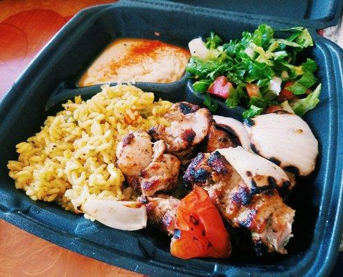 Chicken Kabob Plate $10