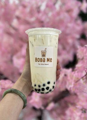 Jasmine Milk Tea with boba