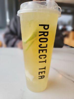 Project lime with aloe, crystal boba, and lychee bear jelly. Super goood!