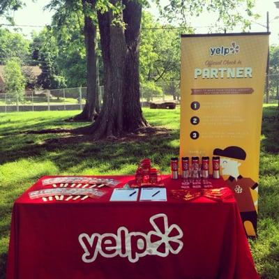 It's gorgeous out! Come see the Yelp table at the festival today. We'll be here until 2pm today with lots of great swag!