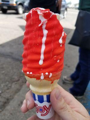 Cherry dipped cone. Amazing value and quality.