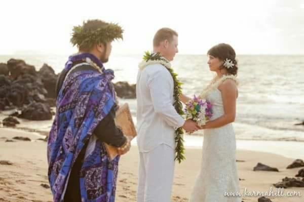 Beach Wedding at White Rock Beach, Wailea