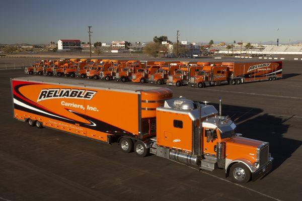 Reliable Carriers has a fleet of over 350 enclosed auto transporters.