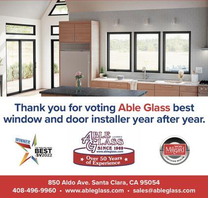 Thank you for your support. Proudly selling and installing Milgard Windows and Doors.