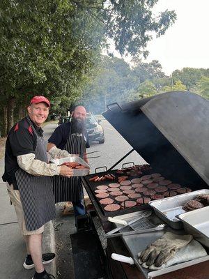 On-site grilling for LHS Marching Band