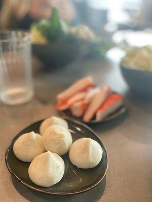 Fish balls with fish roe in the center