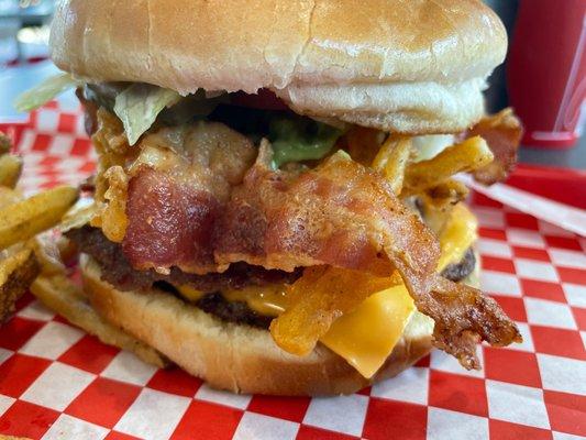 #11. 1/2 lb. Avocado Bacon Double Cheeseburger Combo Meal