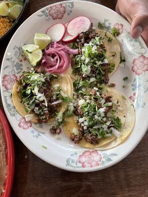 Carne asada tacos