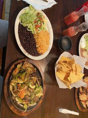 Salsa and chips with meal