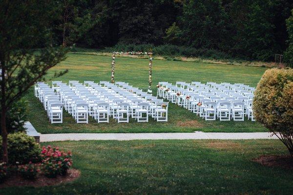 The ceremony set-up for our wedding.