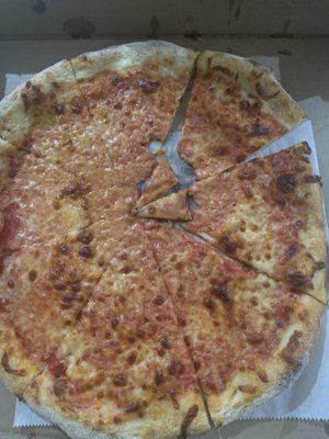 Pizza with suspicious bites missing