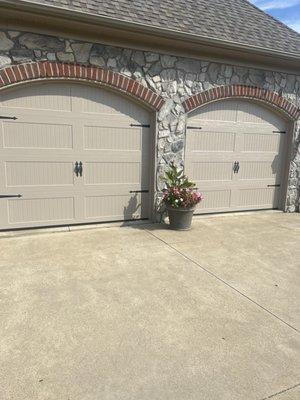 New garage doors installed