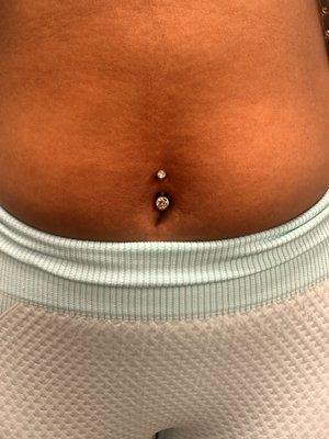 Bellybutton piercings for $30 included jewelry