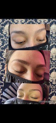 Aaina Threading Houston- Jones/Clay/Louatta  After eye brow Tinting and Threading