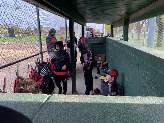 9 - 13 years olds dugout